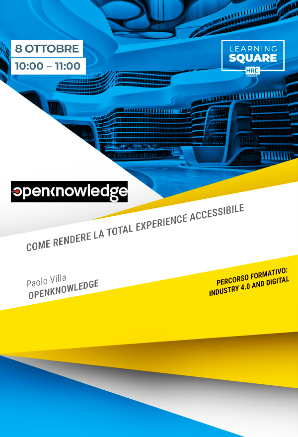 COME RENDERE LA TOTAL EXPERIENCE ACCESSIBILE