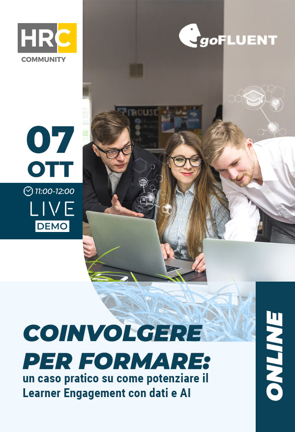 Immagine dell'evento: Coinvolgere per Formare: un caso pratico su come potenziare il Learner Engagement con dati e AI