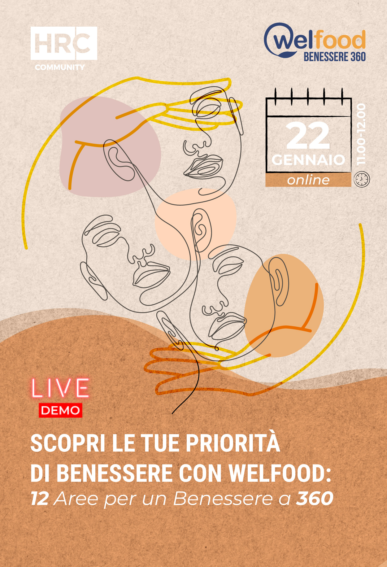 Immagine dell'evento: Scopri le tue priorità di benessere con Welfood: 12 Aree per un Benessere a 360