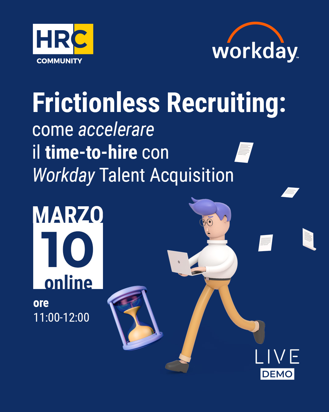 Evento Frictionless Recruiting: come accelerare il time-to-hire con Workday Talent Acquisition